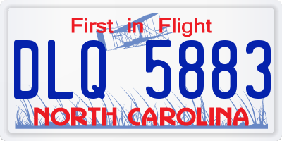 NC license plate DLQ5883
