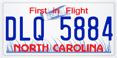 NC license plate DLQ5884