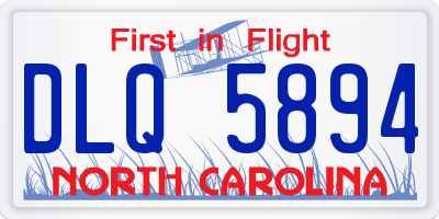 NC license plate DLQ5894