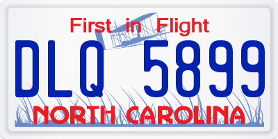 NC license plate DLQ5899