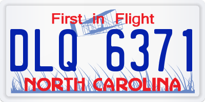 NC license plate DLQ6371