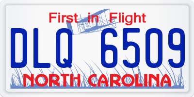 NC license plate DLQ6509