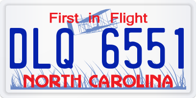 NC license plate DLQ6551