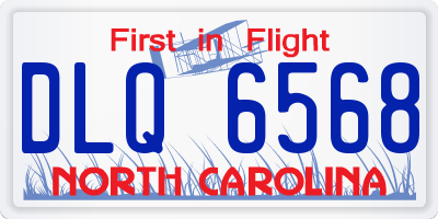 NC license plate DLQ6568