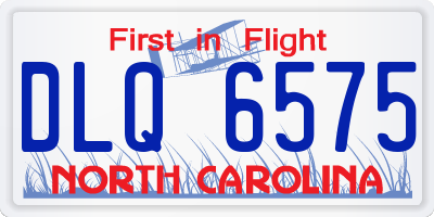 NC license plate DLQ6575