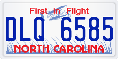 NC license plate DLQ6585