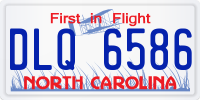 NC license plate DLQ6586
