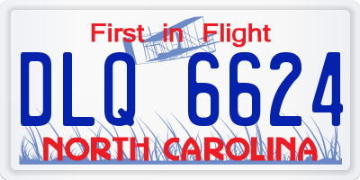 NC license plate DLQ6624