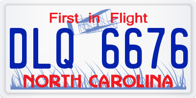 NC license plate DLQ6676