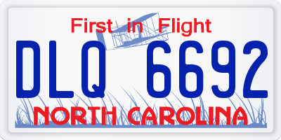 NC license plate DLQ6692