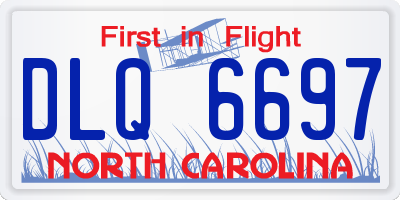NC license plate DLQ6697