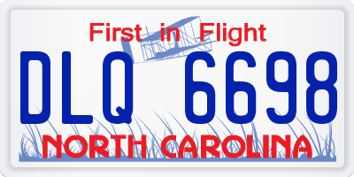 NC license plate DLQ6698