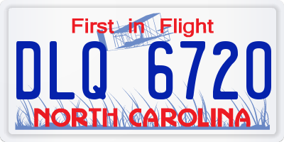 NC license plate DLQ6720
