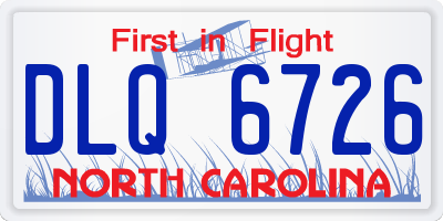 NC license plate DLQ6726