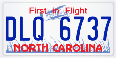 NC license plate DLQ6737