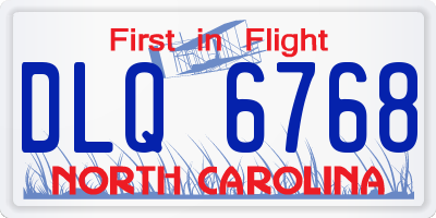 NC license plate DLQ6768