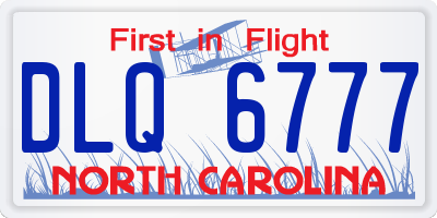 NC license plate DLQ6777