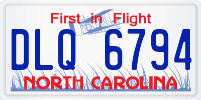 NC license plate DLQ6794