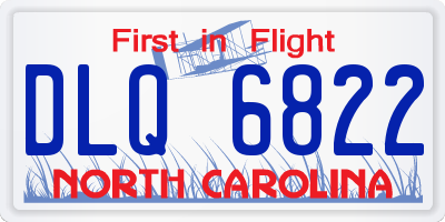 NC license plate DLQ6822