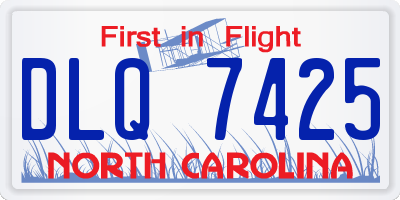NC license plate DLQ7425