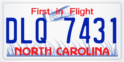 NC license plate DLQ7431