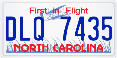 NC license plate DLQ7435