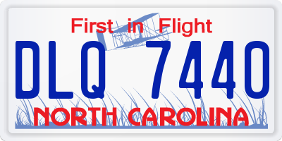 NC license plate DLQ7440