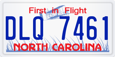 NC license plate DLQ7461