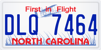 NC license plate DLQ7464