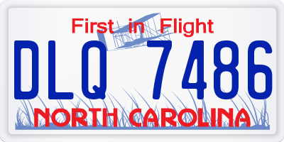 NC license plate DLQ7486