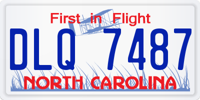 NC license plate DLQ7487