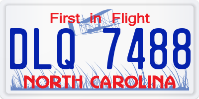 NC license plate DLQ7488