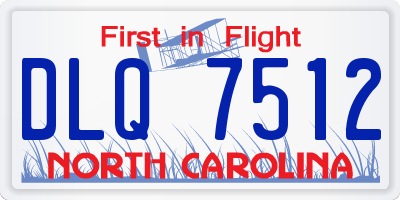 NC license plate DLQ7512