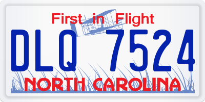 NC license plate DLQ7524