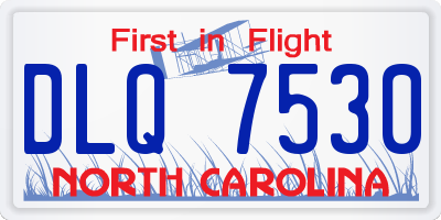 NC license plate DLQ7530