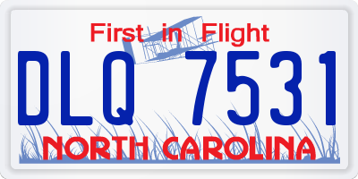 NC license plate DLQ7531