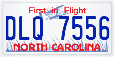 NC license plate DLQ7556