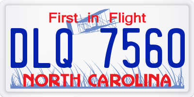 NC license plate DLQ7560