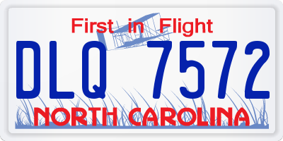 NC license plate DLQ7572