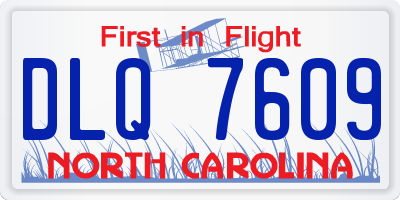 NC license plate DLQ7609
