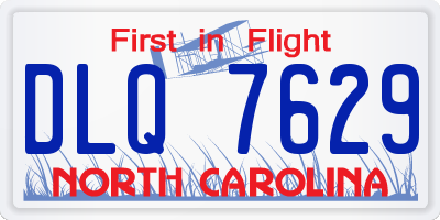 NC license plate DLQ7629