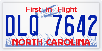 NC license plate DLQ7642