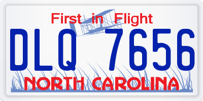 NC license plate DLQ7656