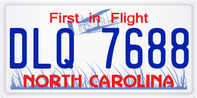 NC license plate DLQ7688
