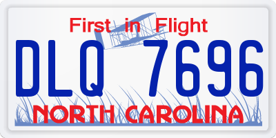 NC license plate DLQ7696