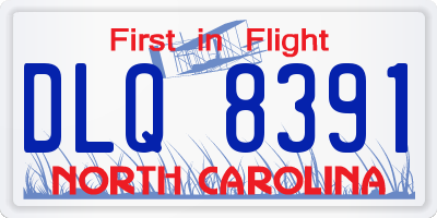 NC license plate DLQ8391