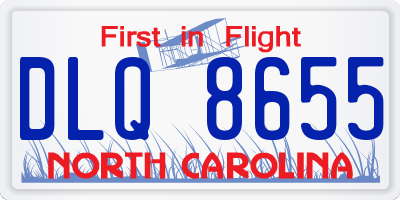 NC license plate DLQ8655