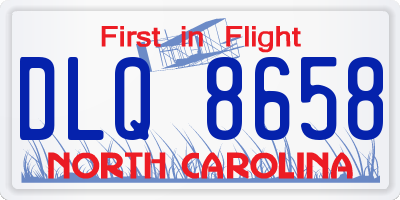 NC license plate DLQ8658