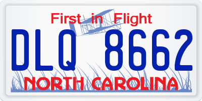 NC license plate DLQ8662
