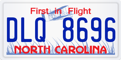 NC license plate DLQ8696